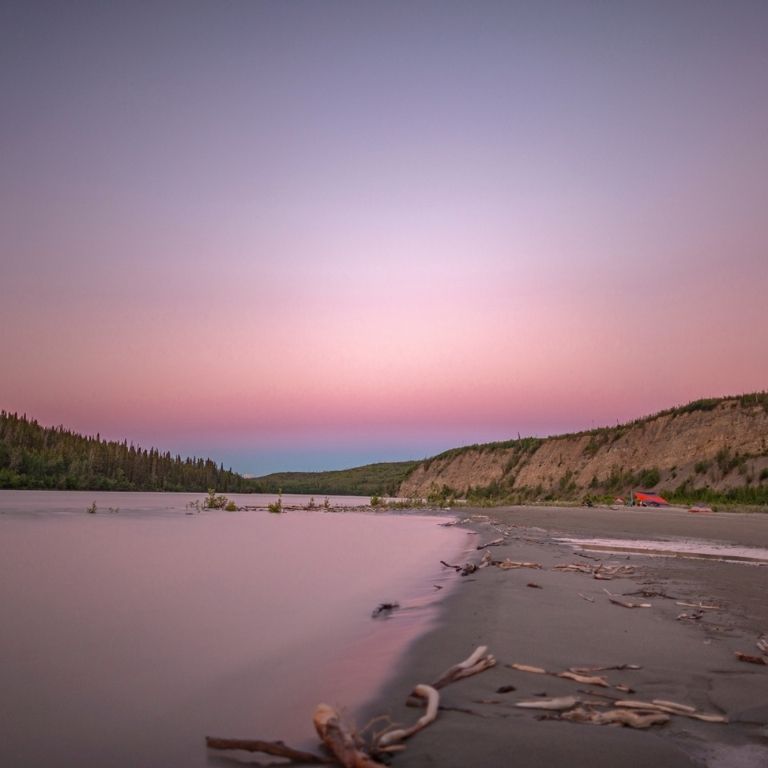 Sunset over the Chitina River - Explore McCarthy