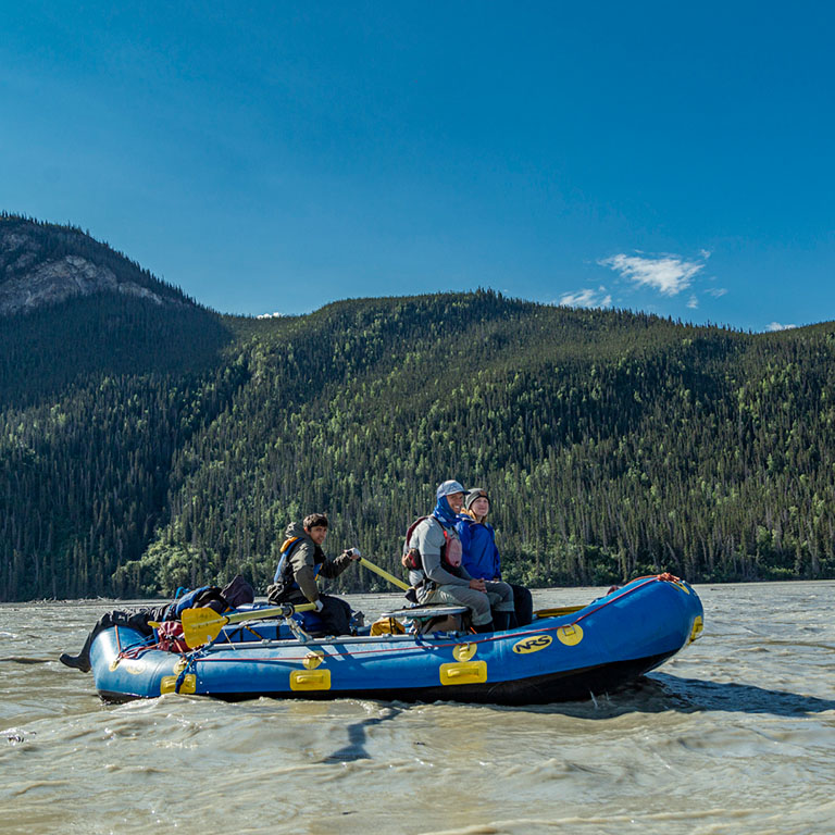 Explore McCarthy - Whitewater rafters on the Chitina River