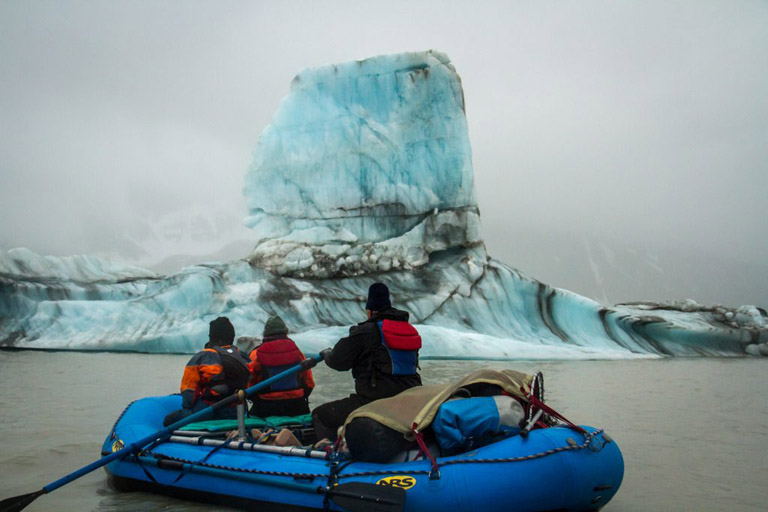 Explore McCarthy - Rafters looking at glacier in McCarthy Alaska