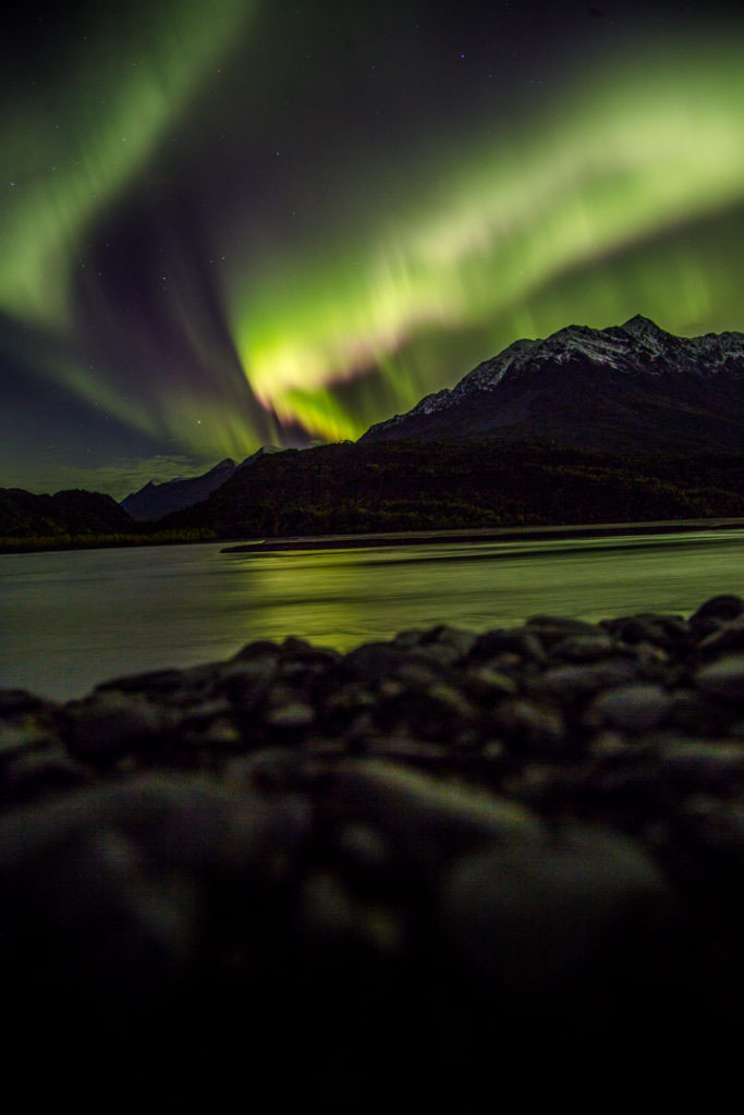 Northern Lights view over the Copper River - Explore McCarthy